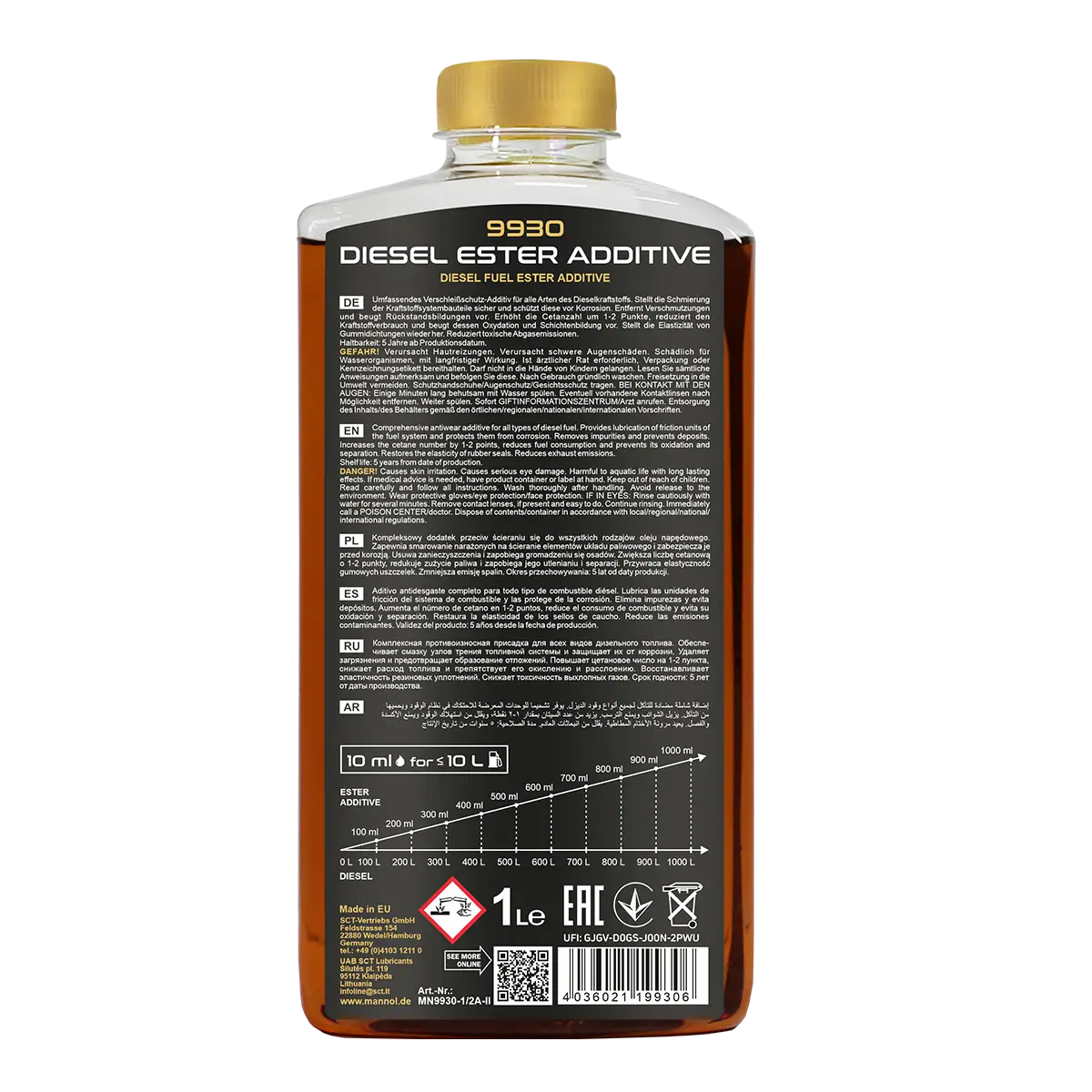 MANNOL 9930 Diesel Ester Additive for Diesel Engine Performance | Imported from Germany