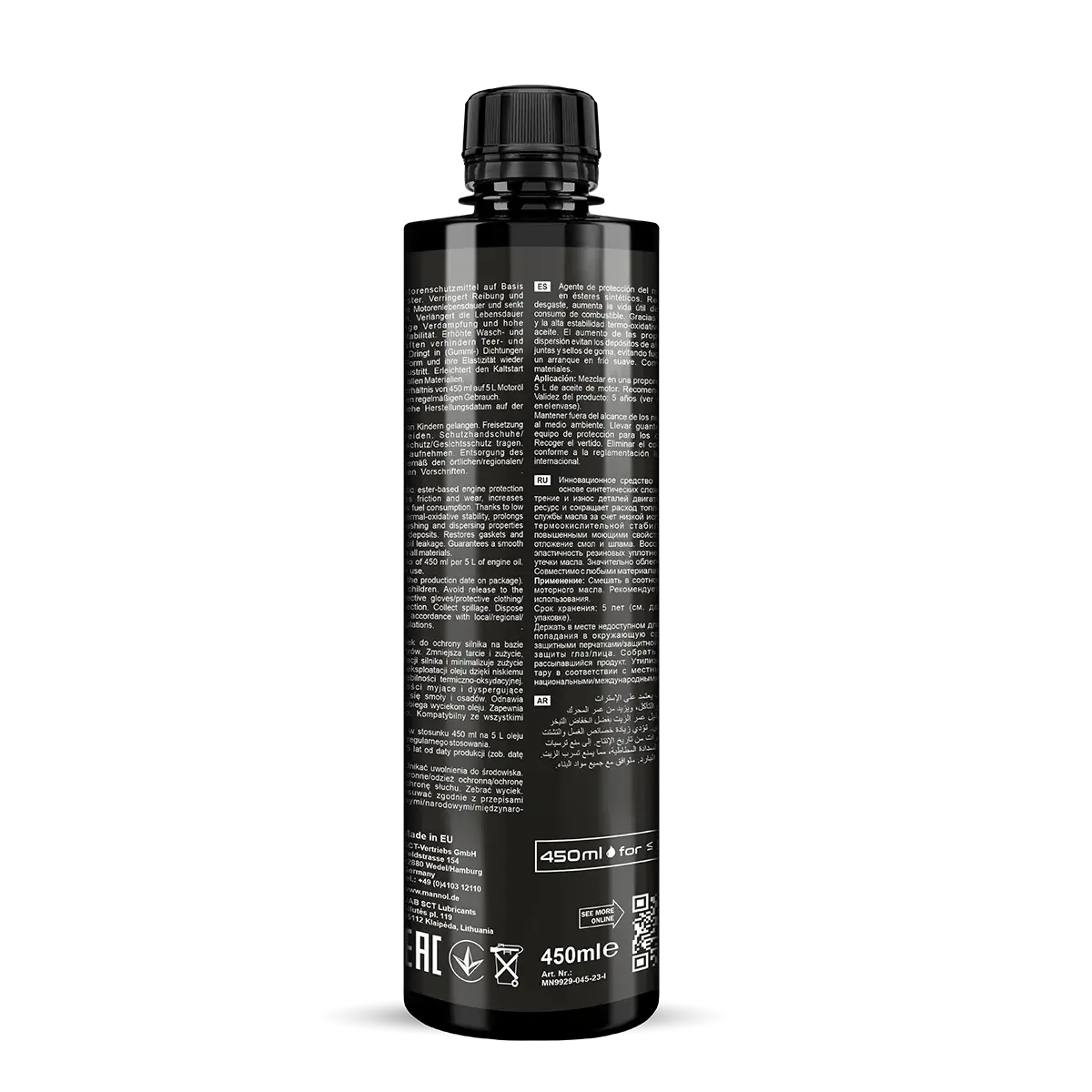 MANNOL 9929 Ester Additive |Engine Protection|All Types of Engines|Diesel and Petrol|Four-Stroke|Two-Stroke |Prevents deposits of lacquers|Resins|Sludge|Oil leaks Imported from Germany (450ML)
