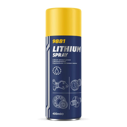 MANNOL 9881 Lithium Spray - Versatile Multi-Purpose Lubricant| Imported from Germany