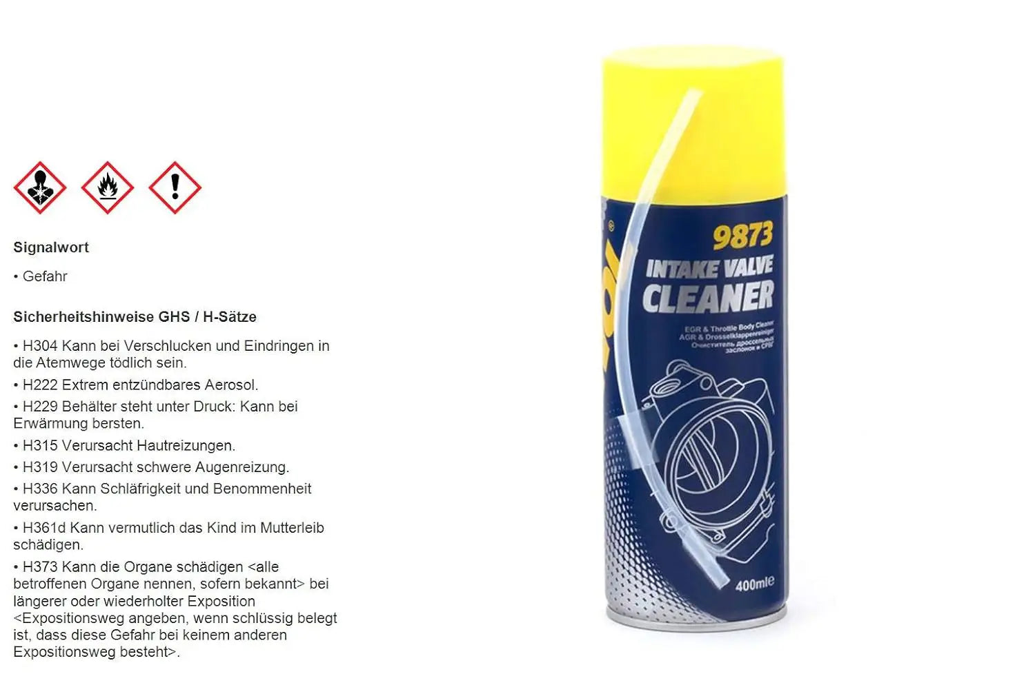 MANNOL 9873 Engine Intake Cleaner for Carbon Deposit and Engine Intake| Imported from Germany