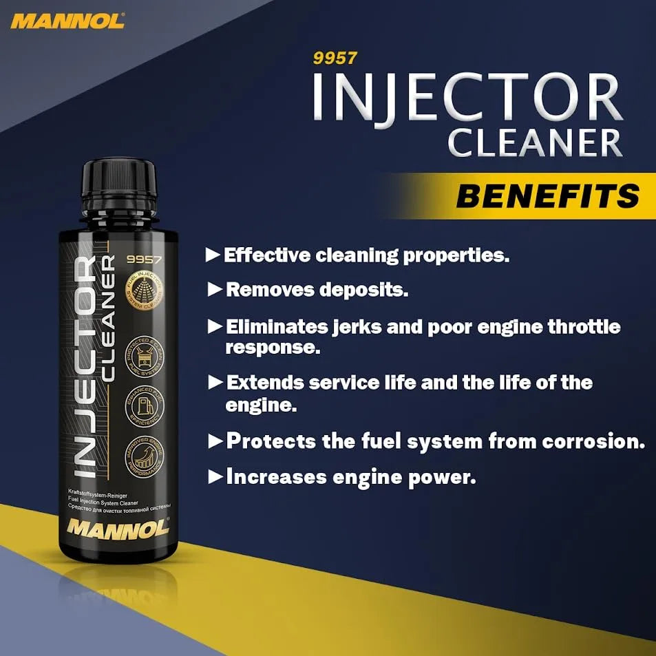 MANNOL 9957 Injector Cleaner - 250ML Fuel Injection System Cleaner for Petrol Engines