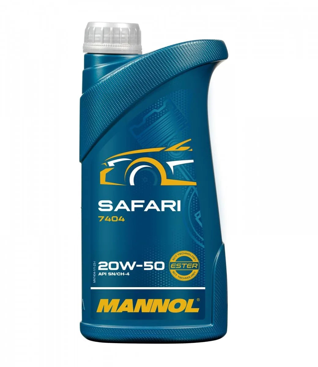 MANNOL 7404 Safari Engine Oil 20W-50 API SN/CH-4 for Petrol and Diesel Engines - Kyte Car Parts