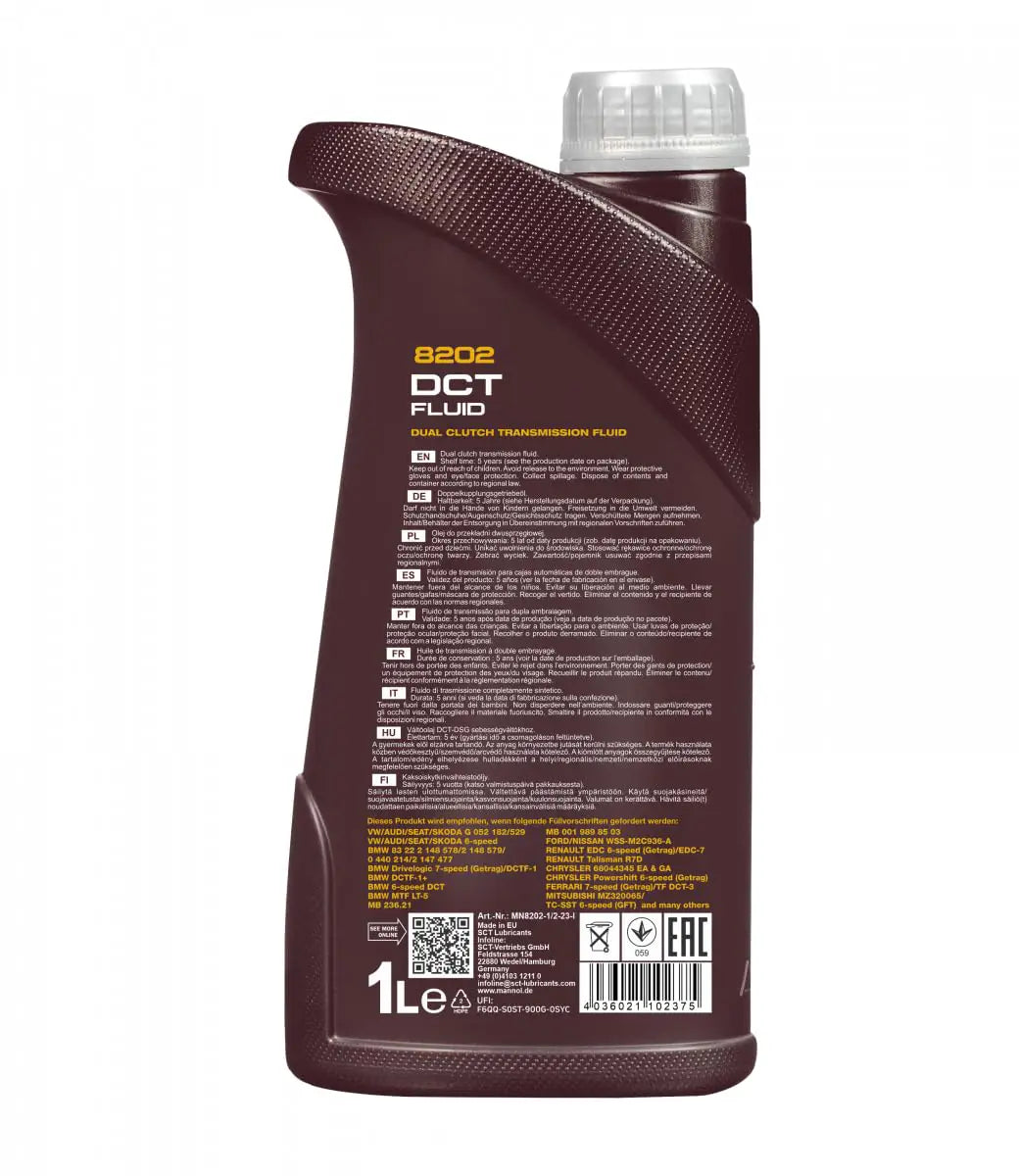 MANNOL 8202 DCT DSG Dual Clutch Transmission Oil - High-Performance Gearbox Fluid | Imported from Germany