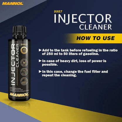 MANNOL 9957 Injector Cleaner - 250ML Fuel Injection System Cleaner for Petrol Engines