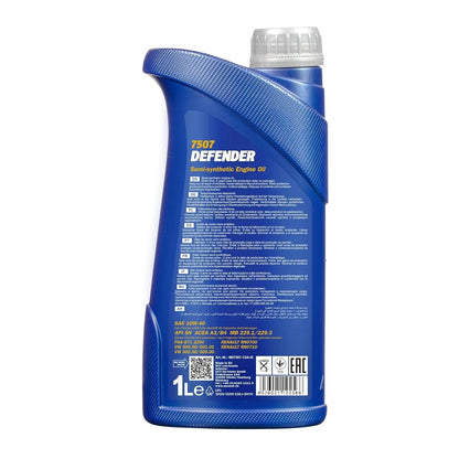 MANNOL 7507 Defender 10W-40 Oil - Superior Semi-Synthetic Engine Performance