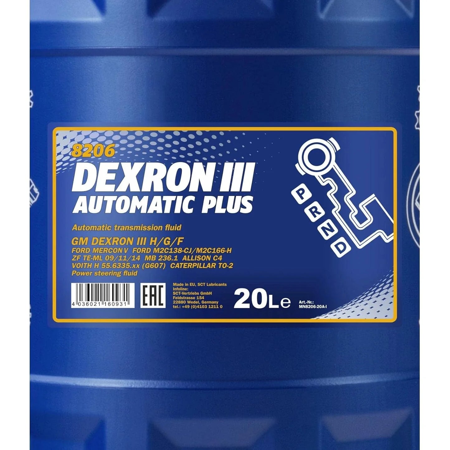 MANNOL 8206 Automatic Plus ATF Dexron III - Premium Synthetic AT Fluid for Superior Performance - Kyte Car Parts