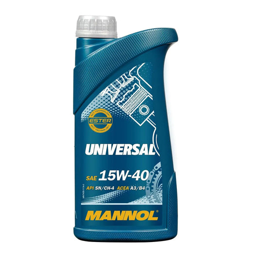 MANNOL 7405 (1L) UNIVERSAL SAE 15W-40 API SN/CH-4 ACEA A3/B4 UNIVERSAL ENGINE OIL FOR PETROL AND DIESEL ENGINES IMPORTED FROM GERMANY (2, 1L)