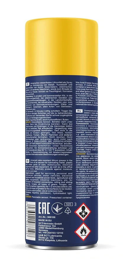 MANNOL 9881 Lithium Spray - Versatile Multi-Purpose Lubricant| Imported from Germany