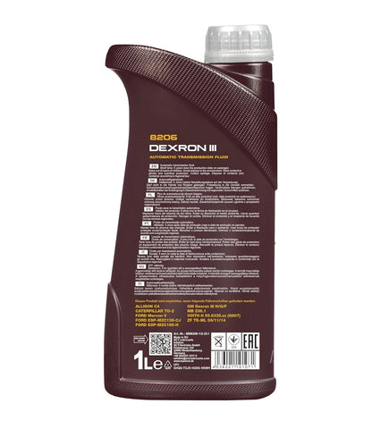 MANNOL 8206 Automatic Plus ATF Dexron III - Premium Synthetic AT Fluid for Superior Performance - Kyte Car Parts