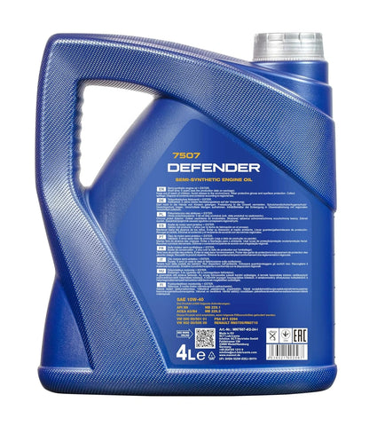 MANNOL 7507 Defender 10W-40 Oil - Superior Semi-Synthetic Engine Performance