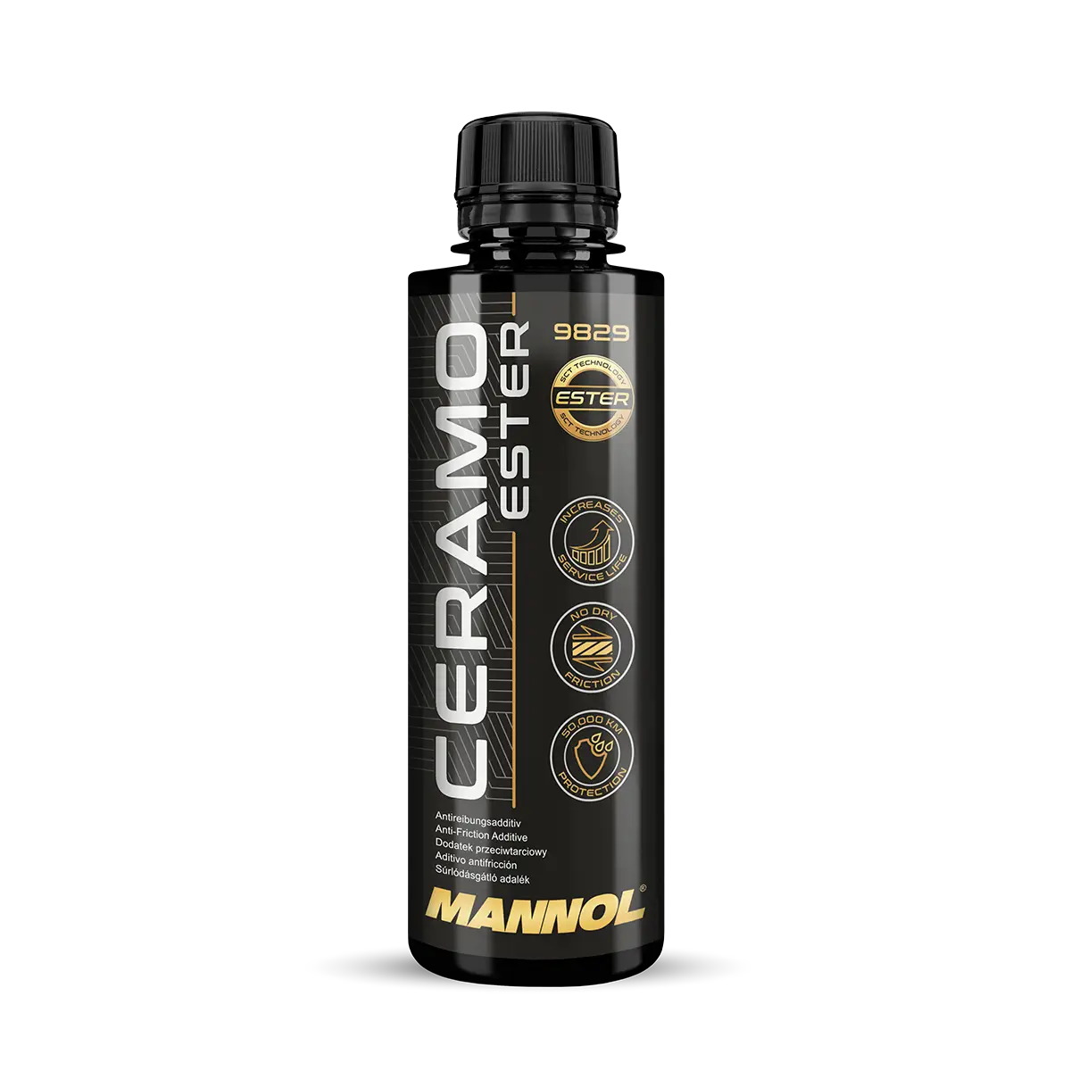 MANNOL Ceramo Ester 9829 (250 ML)|ENGINE PROTECTION ADDITIVE |Diesel and petrol|Four-stroke,two-stroke |Prevent deposits|Reduce fuel consumption|Engine noise IMPORTED FROM GERMANY 250 ML (1)