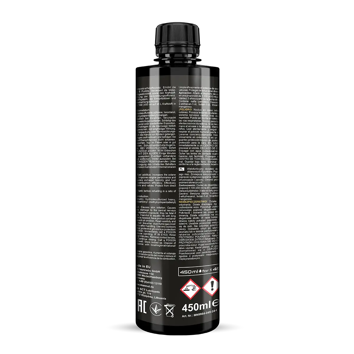 MANNOL 9954 Octane Plus – Petrol Engine Fuel Additive 450ml | Imported from Germany