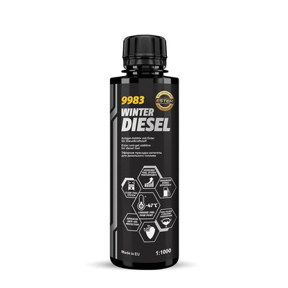MANNOL 9983 Winter Diesel Additive 250ml - Anti-Gel Ester for Cold Weather Performance | Imported from Germany