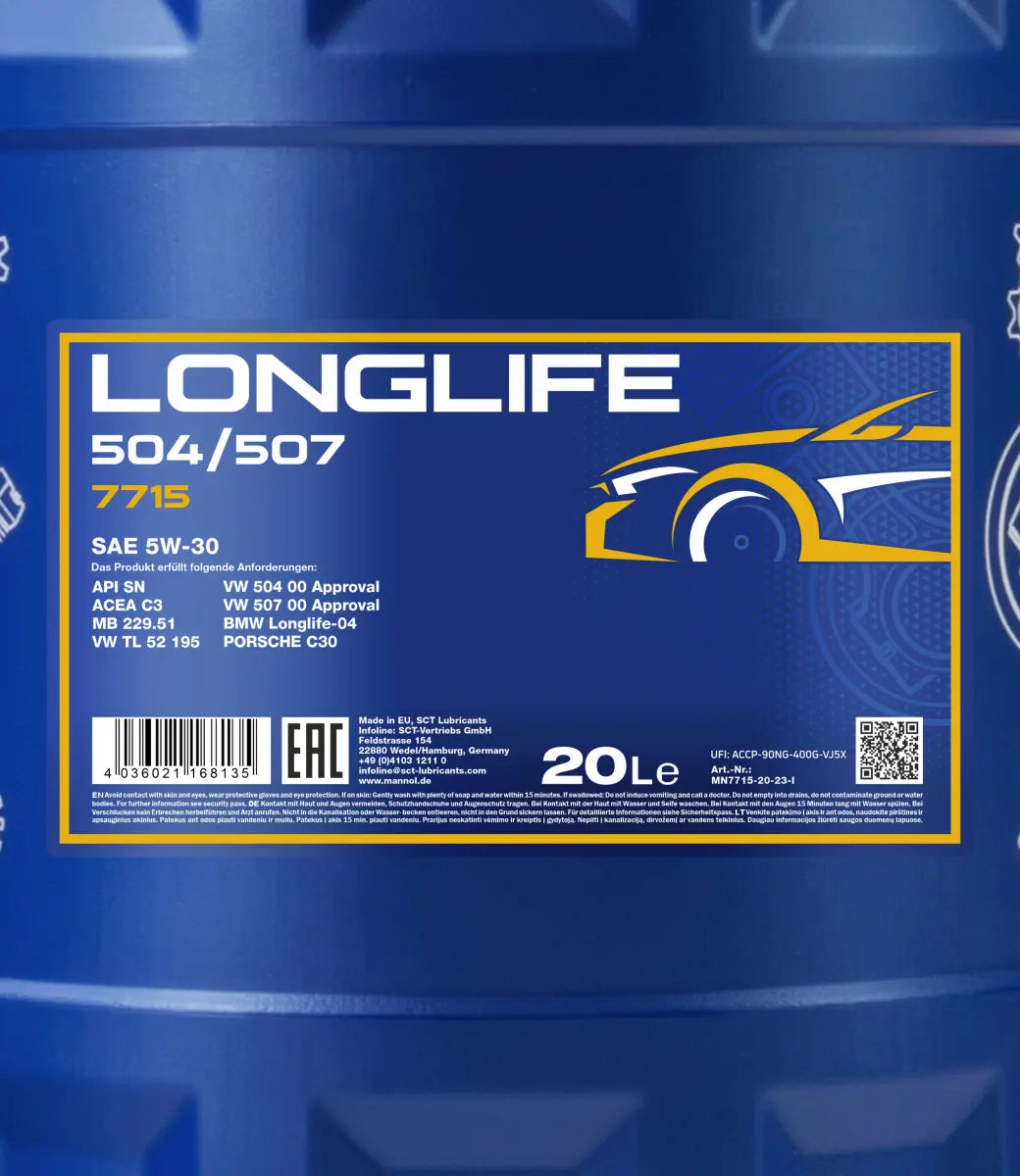 MANNOL Long life 504/507 5W-30 7715 - 20L