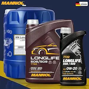 MANNOL 7722 (5L) LONGLIFE 508/509 0W-20 API SP (RC) API SP-SN PLUS Fully Synthetic Engine Oil for Car Engines | Imported from Germany 1