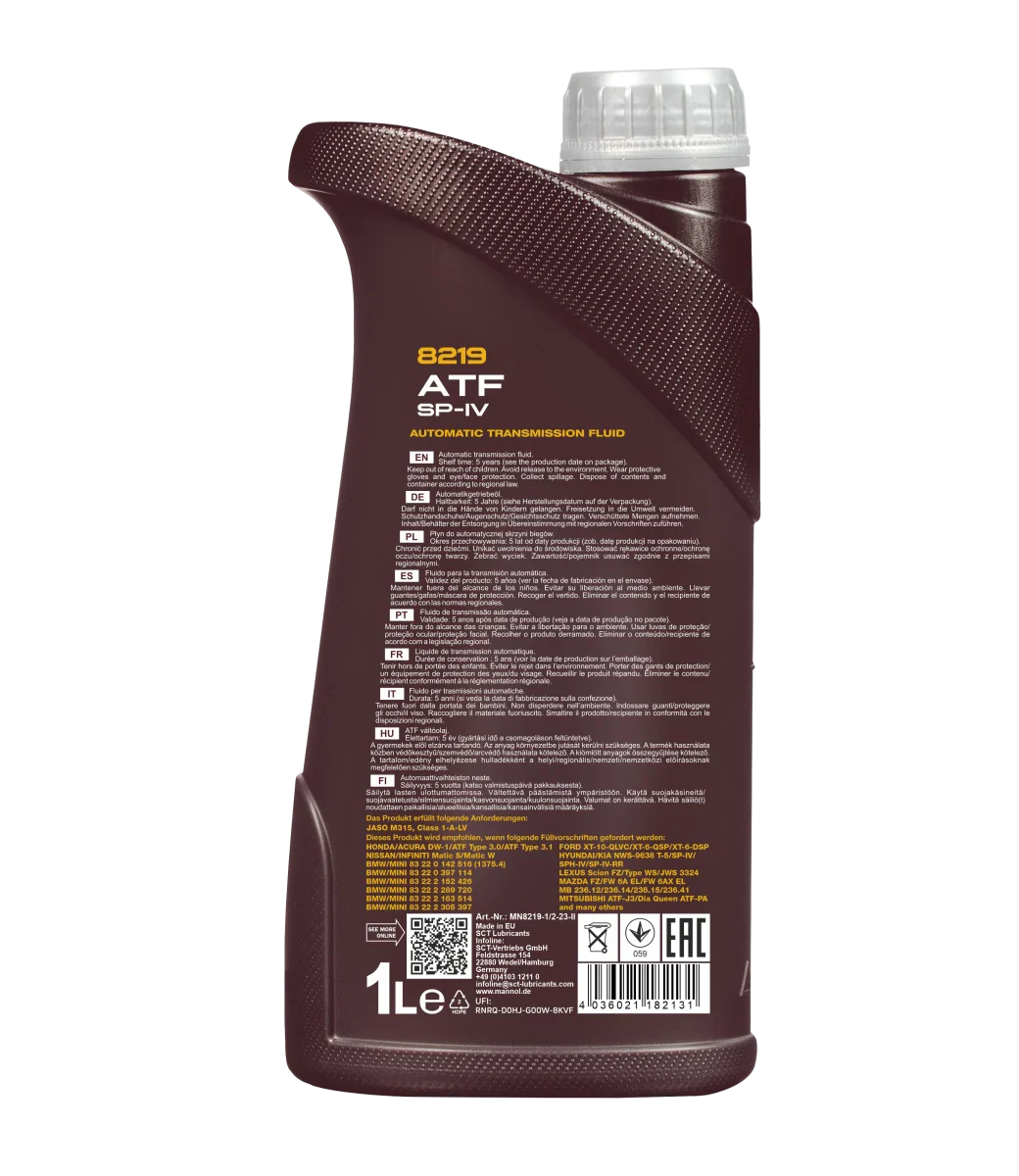 MANNOL ATF SP-IV 8219 Automatic Transmissions | Imported from Germany