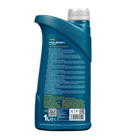MANNOL Molibden Ultra 5W-30 7916 SAE 5W-30,API SQ,ACEA C2,ACEA C3
ILSAC GF-7A,GM Dexos 1 Gen 3 -1l