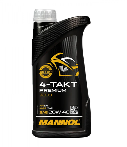 MANNOL 7209 4-TAKT-20W-40 4-STROKE ENGINES OF BIKES, SCOOTERS| Imported from Germany