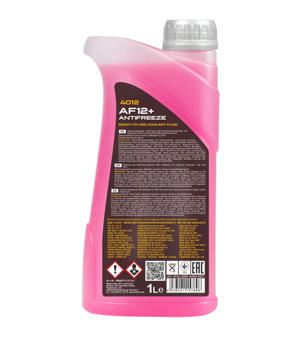 MANNOL 4012 AF12+ Antifreeze Coolant 1L| Imported from Germany
