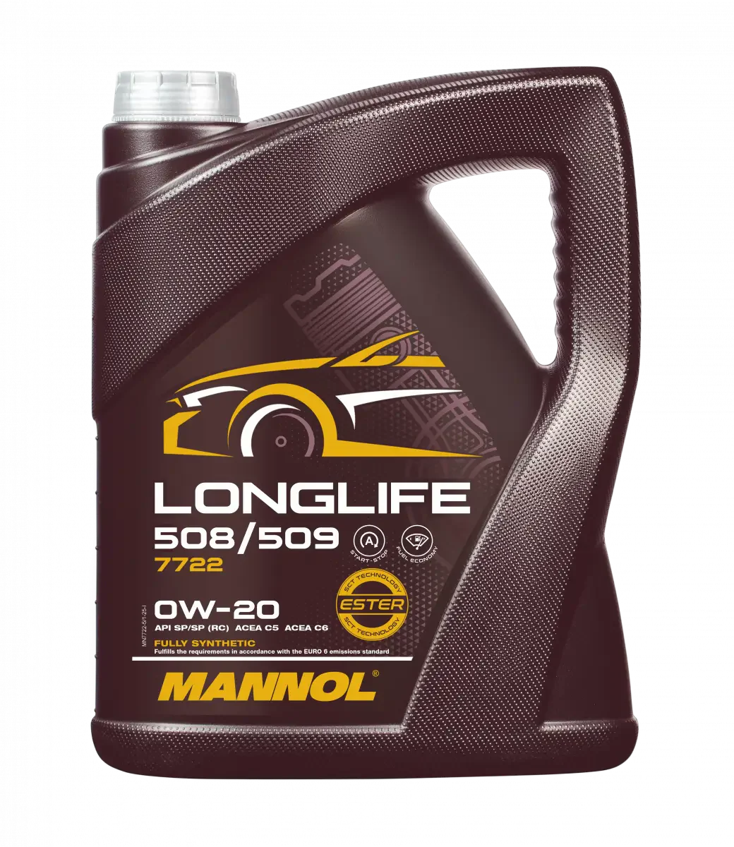MANNOL 7722 (5L) LONGLIFE 508/509 0W-20 API SP (RC) API SP-SN PLUS Fully Synthetic Engine Oil for Car Engines | Imported from Germany 1