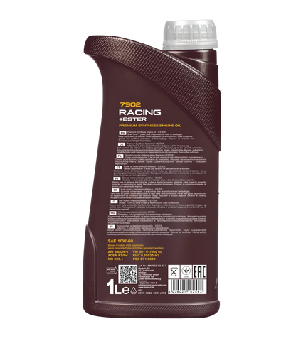 MANNOL 7902 Racing Ester 10W-60 Engine Oil API ACEA A3/B4 Bi Synthetic | Imported from Germany