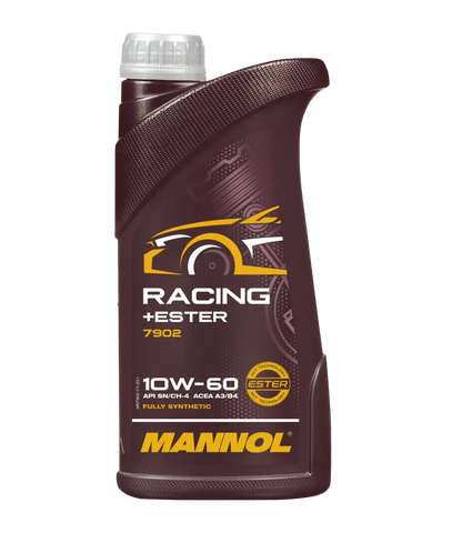 MANNOL 7902 Racing Ester 10W-60 Engine Oil API ACEA A3/B4 Bi Synthetic | Imported from Germany
