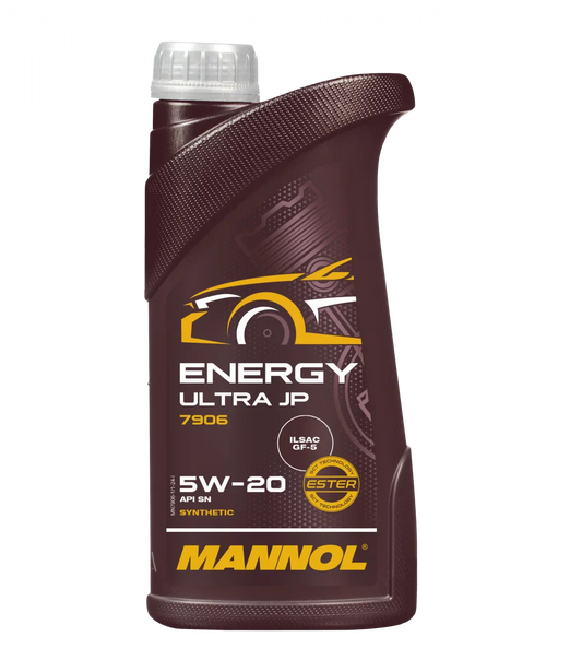 MANNOL 7906 Energy Ultra JP 5W-20 Engine Oil – Suitable for Petrol and Diesel Engine Cars | Imported from Germany