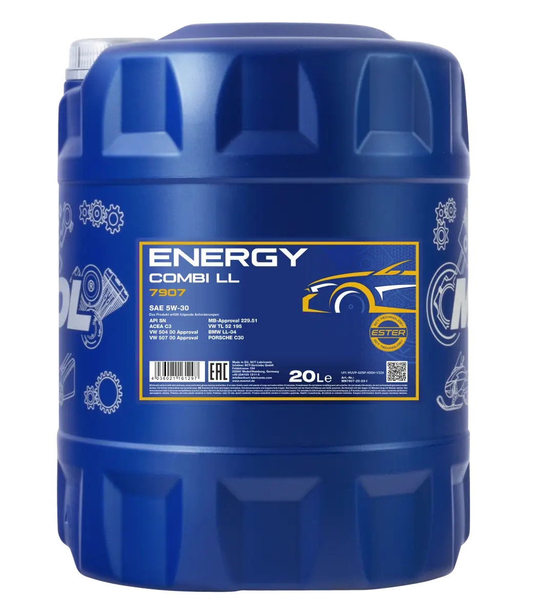 MANNOL 7907 Bi-Synthetic Engine Oil 5W-30 for Petrol & Diesel Engines| Imported from Germany