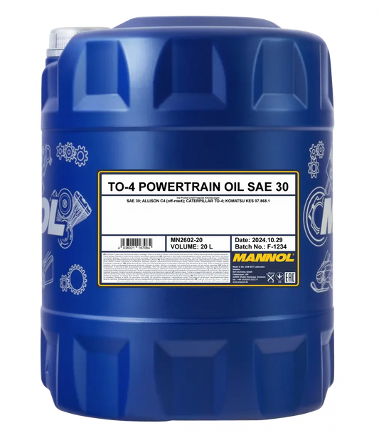 MANNOL 2602 TO-4 Powertrain Oil SAE 30